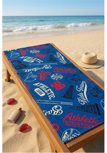 Game Day Mavi Plaj Havlusu 70 X 150 Cm Mavi