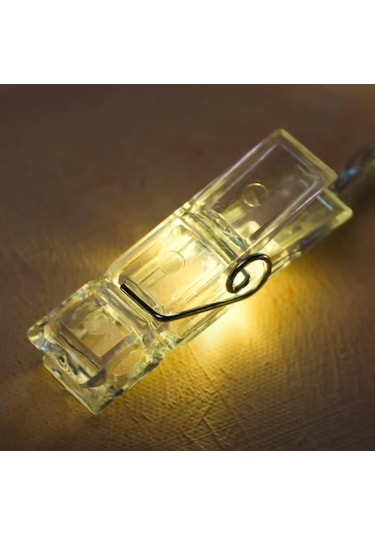 Aeron Mandallı Led Işık Zinciri - 20 Adet Led Işık