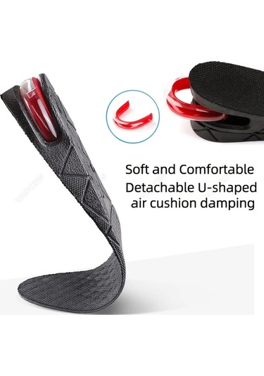 Hightower 3,54 İnç Ayarlanabilir Yükseklik Görünmez Topuk Yükseltici - Hava Yastıklı