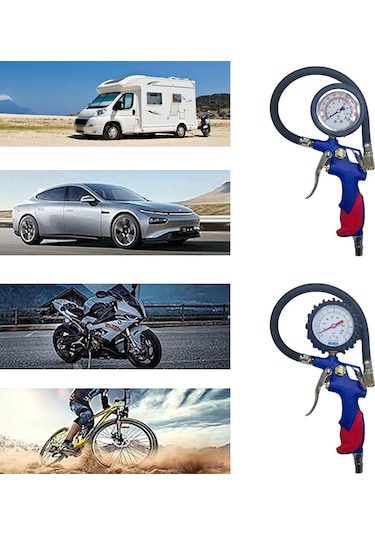 Jeehugo Mekanik Gösterge Li Oto Lastik Basınç Ölçer, Yüksek Hassasiyetli Şişirme Aleti, Gelişmiş Tip Basınç Tornağı