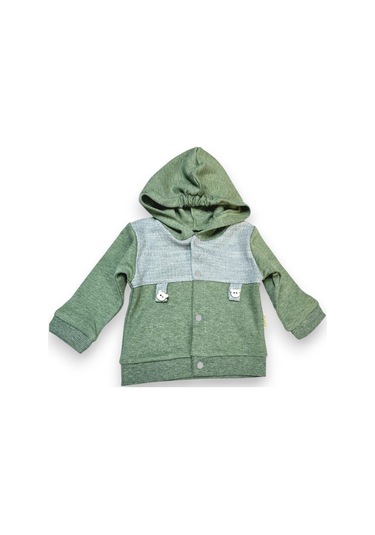 Ayıcıklı Hırkalı Erkek Bebek Takım Yeşil