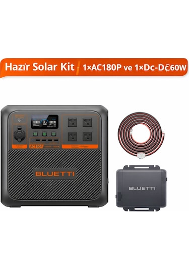 Bluetti Ac180p Araç Şarj Destekli Güç İstasyonu Dc-dc 560w Dahil