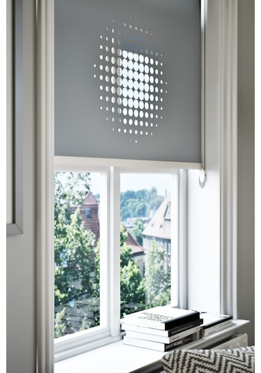 Lazer Kesim Mat Stor Perde, Lazer Kesimli Modern Serisi, M-9004 Antrasit Renk Antrasit