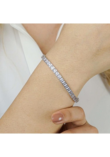 925 Ayar Gümüş Su Yolu Bileklik Model 5