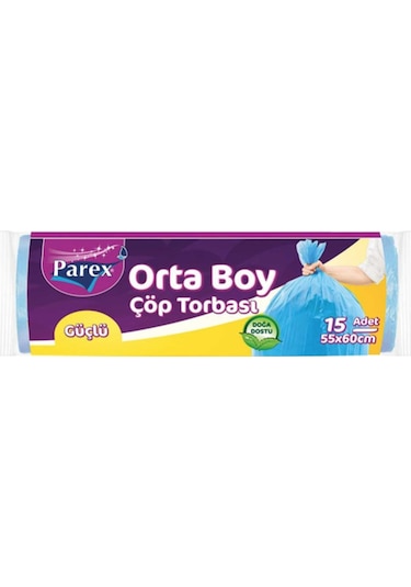Parex Güçlü Çöp Torbası Orta Boy 10 x 15 Adet