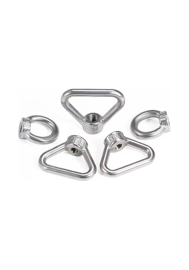 Üçgen Halka Şekli Kaldırma Göz Somunu, M3 - M24 304 Paslanmaz Çelik, Yuvarlak/üçgen Fındık Kaldırma Halkası, M8 1pcs 4 x 25