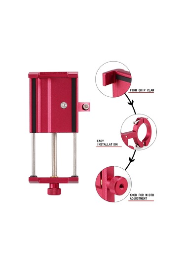 Qingmipy Alüminyum Alloy Bisiklet Telefon Tutucu, 6.2-10cm Genişlik Ayarı, Sert Yollarda Sabit Tutma, Kolye Klembi İle Evrensel Uyum, Turuncu Renk