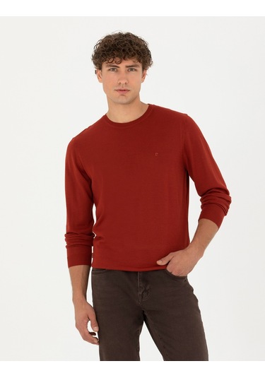 Pierre Cardin Erkek Kiremit Triko Kazak 50270054-vr031 Kiremit Kiremit