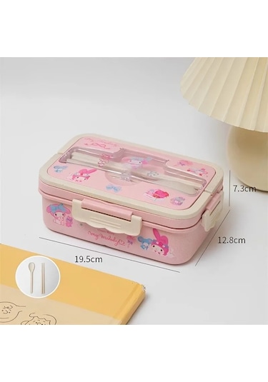 Honmex Yemek Kutusu Ofis Çalışanlarının Yemeklerini Okula Götürmeleri İçin Buğday Samanı Öğle Yemeği Kutusu, Okul Kantinleri İçin Çocuklara Özel Öğle Yemeği Kutusu, Büyük Kapasitel Bej