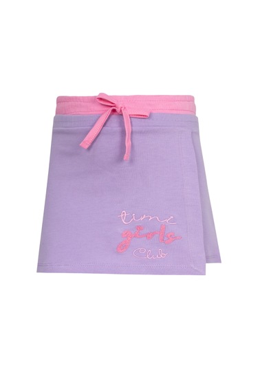 Timi Girl Çift Kemerli Şort Etek Lila