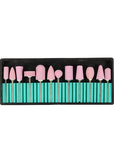 12x Parlatma Taşlama Başlığı Aletleri Tırnak Sanatı Seramik Matkap Uçları