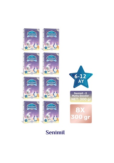 Senimil 2 Mutlu Geceler Bebek Devam Sütü 300 G 8 Adet