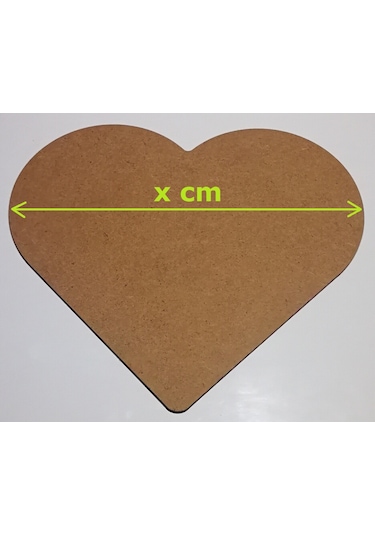10 Cm Kalp 3 Mm Ham Mdf 100'lü Paket Bardak Altlığı