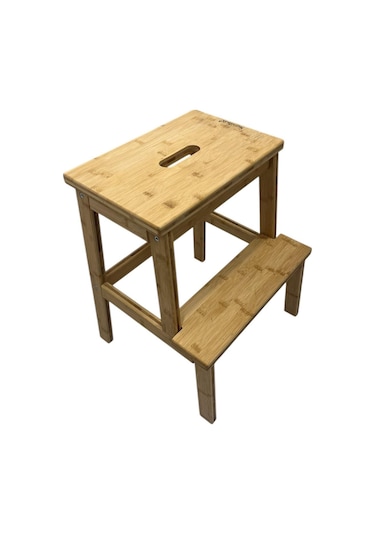 Mutfak Tabure Merdiven Bambu Naturel