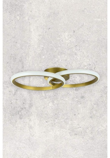 Jolly Modern Tasarım Eskitme Renk Salon - Mutfak - Hol Beyaz Led 2 Li Avize Eskitme