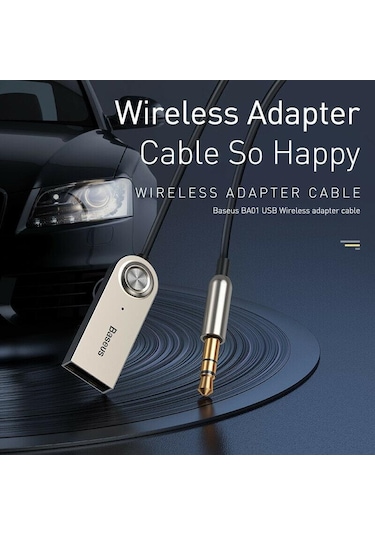 Baseus Bluetooth Aux 3.5Mm Usb Araç Transmitter Mikrofonlu