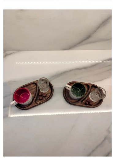 4 Lü Ahşap Md Daily Fincan Seti 2 Kişilik 95ml