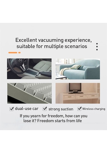 CBTxGlobal Küçük Kablosuz Şarjlı Araç Süpürgesi El Tipi Yüksek Güçlü Elektrikli Süpürge 117cg-mavi