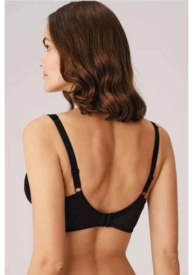 Balenli Desteksiz Dolgusuz Toparlayıcı Günlük Klasik Küçültücü Sütyen Siyah