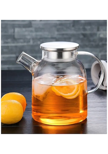 Çelik Kapaklı Borosilikat Cam Demlik 1500ml Royaleks-cm-2003 Asorti