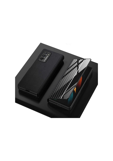Galaxy Z Fold 2 Kılıf Zore Droga Kılıf Siyah-Beyaz
