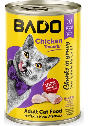 Bado Yetişkin Yaş Kedi Maması Tavuk Etli 400gr