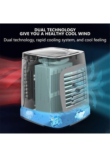 Taşınabilir Mini Klima Soğuk Soğutma Yatak Odası Artik Soğutucu Usb Fan Masaüstü Masa Hava Soğutma Fanı Sistemleri Parçalar 7818 Gri