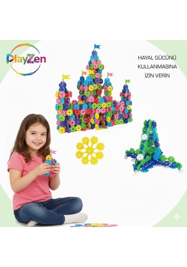 Masterflakes Eğitici Kilitli Diskler Stem Eğitimi Uyumlu 5 Renk Ve 300 Parça Yapı Oyuncak Seti