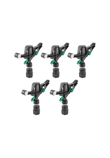 Hangfox 5 Adet Bahçe Çim Alani Döner Suluş Sprinklerı - Bahçe Tarım İçin Kayar Kollü Plastik Sprinkler, Dn20 3/4" Dahili İğne, 10-20m Suluş Çapı