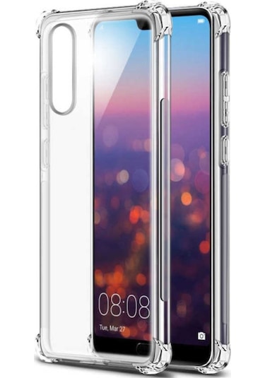 Huawei P20 Pro Kılıf Zore Nitro Anti Shock Silikon Kılıf Renksiz
