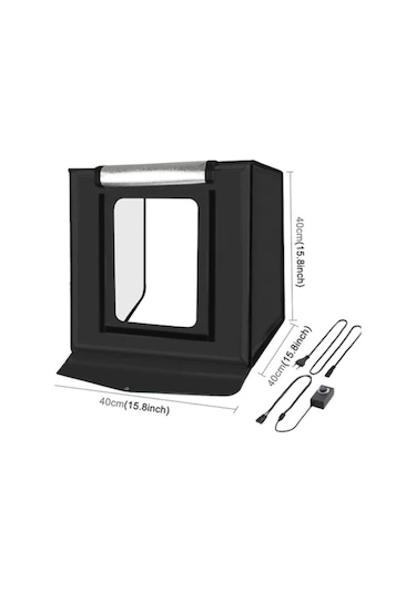Puluz PU5040 40 x 40 CM Profesyonel LED Işıklı Ürün Fotoğraf Çekim Çadırı