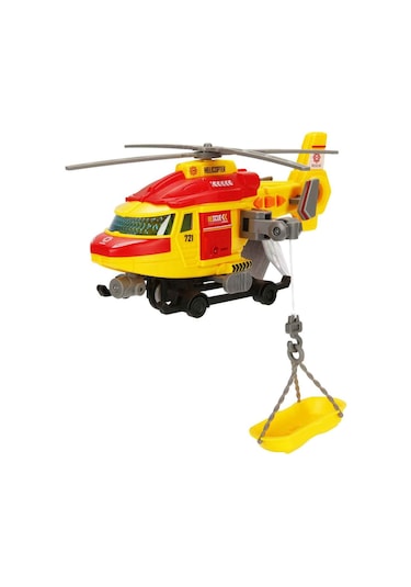 Sesli Işıklı Motorize Kurtarma Helikopteri 20 Cm Vinçli Sedyeli Ses & Işık Efektli Motorize İl