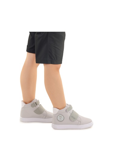 Kiko Kids Coyote Cırtlı Kız Çocuk Günlük Bot Ayakkabı Gri Gri