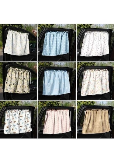 Dancemonkey Araba Perdeleri Pamuk Araba Vantuz Güneşlik Pembe Şeftali Kalp Güneş Koruma Termal Perde