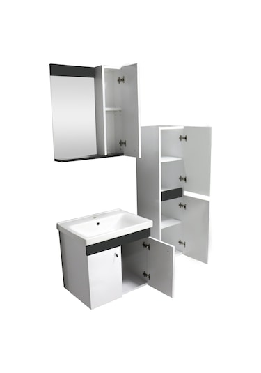 Karen Banyo New Bahar 60 Cm Banyo Dolap Boy Dolap Hediyeli Beyaz