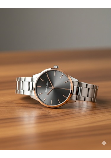 Frank Alex Erkek Kol Saati Altın Ve Gümüş Renk, Siyah Kadran - Fa11965m.04, 2 Yıl Garantili Altın - Gümüş Frank Alex Erkek Kol Saati Altın Ve Gümüş Renk, Siyah Kadran - Fa11965m.04, 2 Yıl Garantili Altın - Gümüş