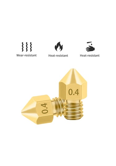 Leasetake 3d Yazıcı Nozulları, Makerbot, Creality Cr-10, Ender 3, Ender 3 Pro İçin 5 Temizleme İğneli 0,4 Mm/ 1,75 Mm Mk8 Nozulları