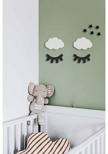 Uyku Zamanı Bulut Yıldız Kirpik Seti Çocuk Odası Duvar Dekorasyon