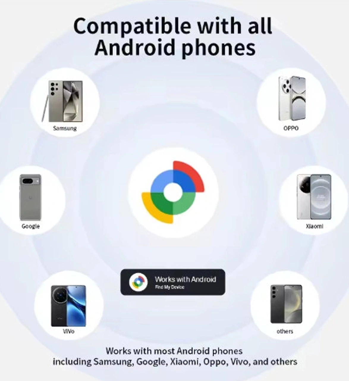 Airtag Android Konum Belirleme Akıllı  Smart Finder Beyaz