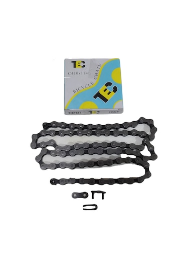 Tec C410 Vitessiz Bisiklet Zinciri 114l Ek Parçası Dahil Siyah