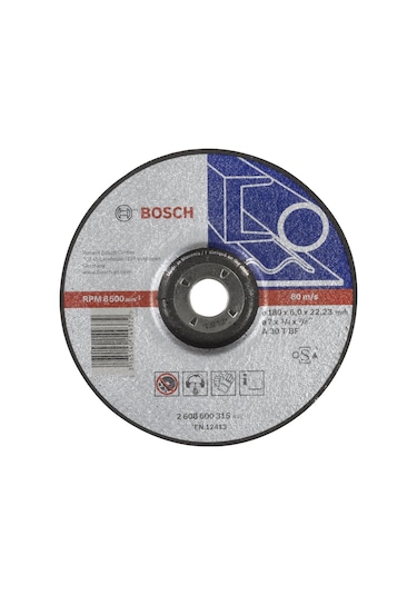 Bosch - 180*6,0 mm Expert Serisi Bombeli Metal Taşlama Diski (Taş)