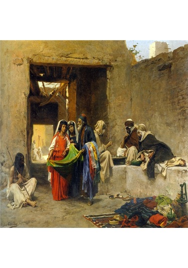 Oryantal Satranç Oynayanlar Kahveci Ve Sultan Süleyman Doğal Taş Bardak Altlığı 4'lü Set - Natural Stone Coasters - Taş Çok Renkli