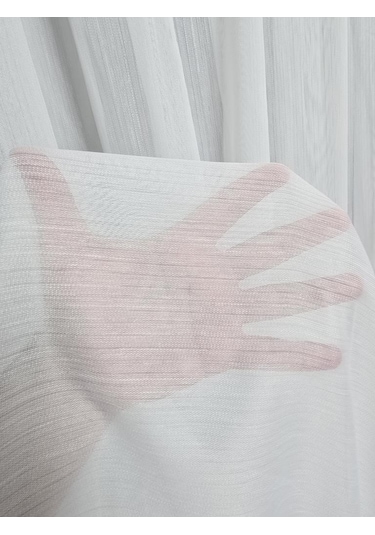 Vakkorama Mat Kumaşlı Kalın Tül Perde Ekru 1 E 2,5 Pileli Et4030mat
