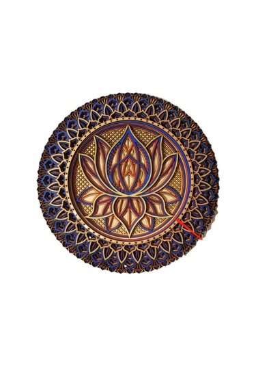 Neevoyu 30x30cm Metal Duvar Sanatı Mandala - Oturma Odası Dekorasyonu, Dayanıklı Metal Heykel, Ev İçi Zenginleştirici