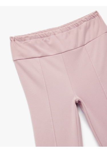 Koton Beli Lastikli Basic İspanyol Paça Pantolon Lila 6wkg40031ak Lila