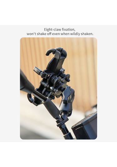 Springsun Motosiklet Telefon Tutucu, 360 Dönebilen Ayarlanabilir Bisiklet Telefon Tutucu Motosiklet Gidonu Telefon Braketi 4''-6.7'' Telefonlar İçin