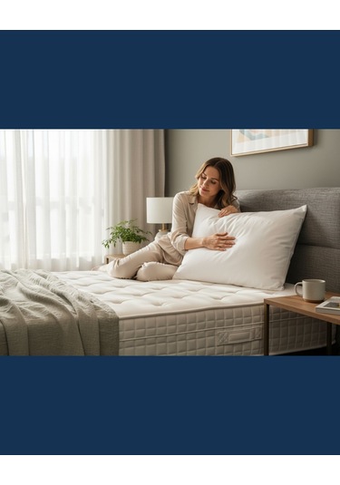 Safex Yastık Alezi Su Geçirmez Kumaş 50x70 +20cm İç Kapaklı Beyaz