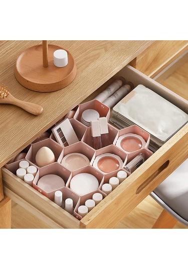 Homyl Petek Dolap Çorap İç Çamaşır Çekmece Bölücü Pembe Pembe