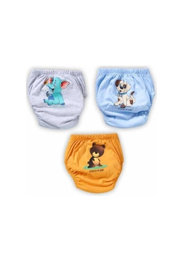 Erkek Çocuk Beyaz Su Geçirmez Yıldız Desenli Alıştırma Külodu