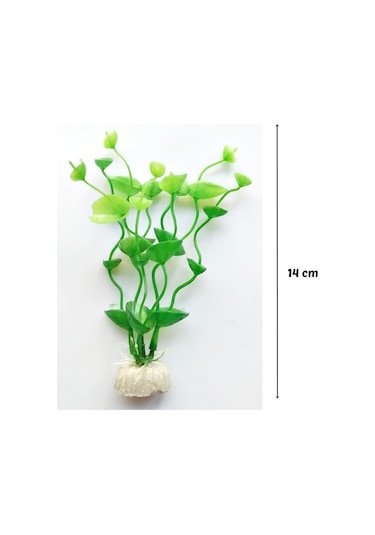 Plastik Süs Yapay Fanus Akvaryum Bitkisi Dekoru 5 Li Set Küçük